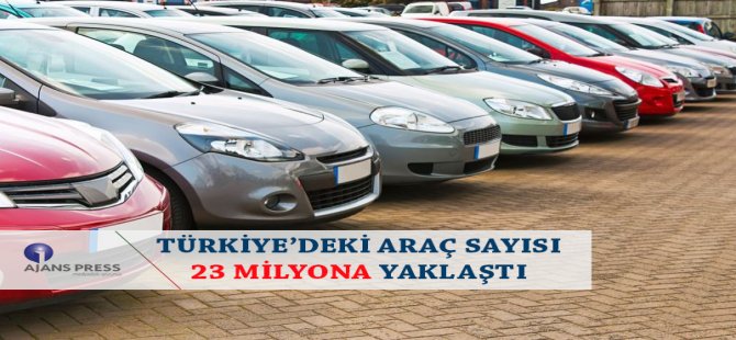 Türkiye’deki Araç Sayısı 23 Milyona Yaklaştı