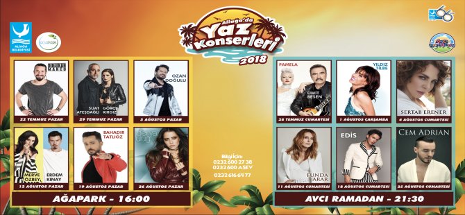 Aliağa’da Yaz Konserleri Başlıyor