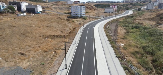 Asfaltlanan Yollarda Çizgi Çalışması Yapılıyor