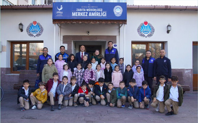 Aliağa Belediyesi Zabıta Müdürlüğü Minik Misafirlerini Ağırladı