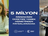 5 Milyon Öğrenciye Ücretsiz Yemek Ulaşacak